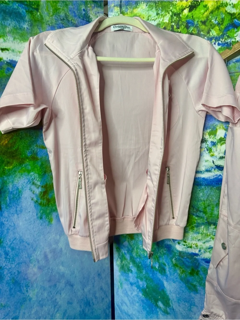 Light Pink Two-Piece Jacket & Capri Pants Set